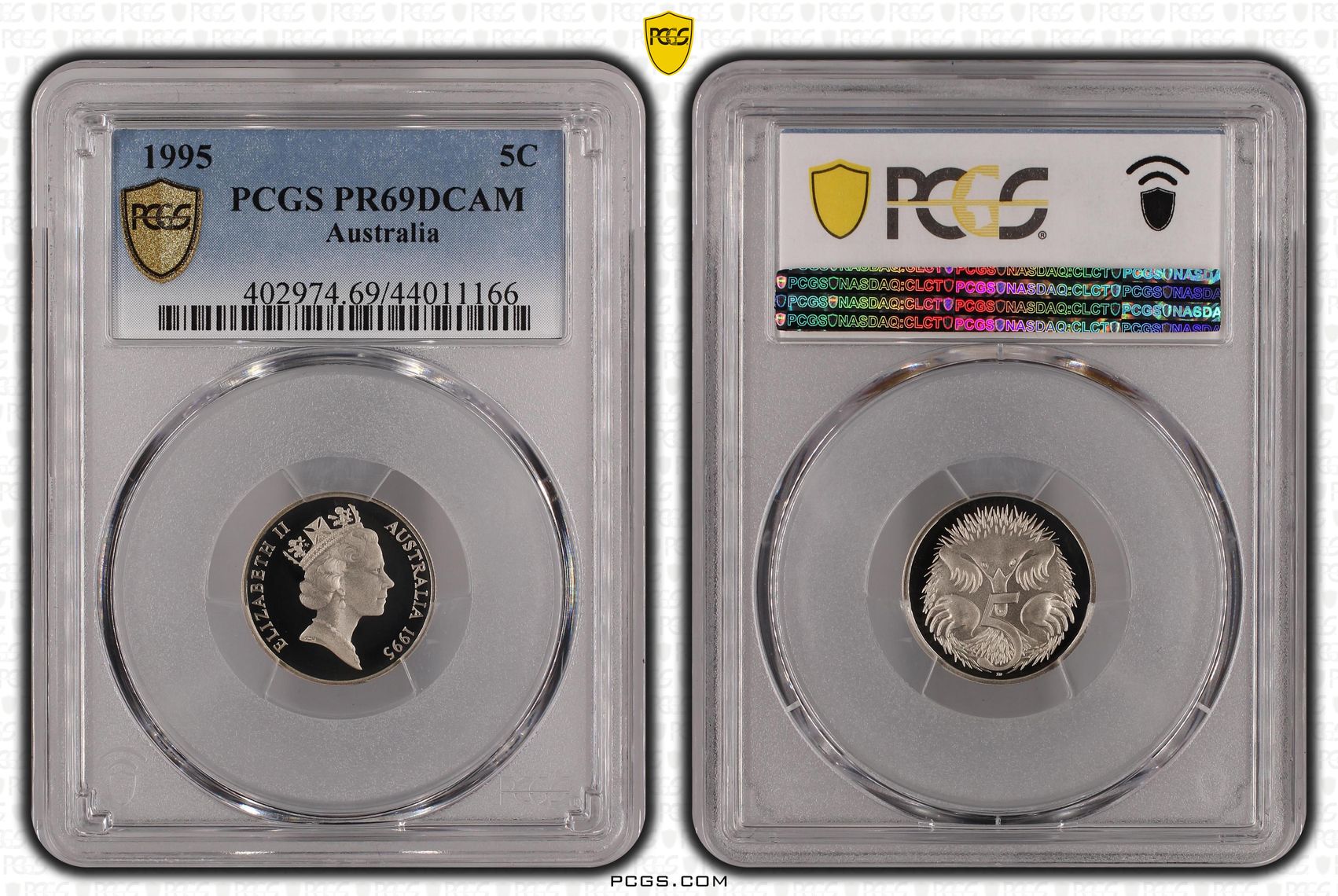 Elizabeth II, Five Cent, 1995, PCGS PR69DCAM