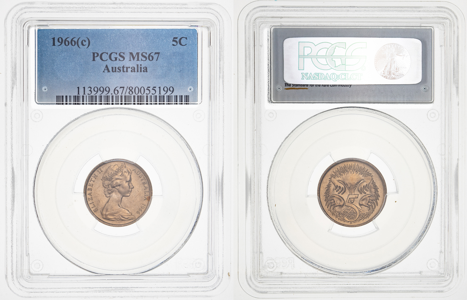 Five Cent, 1966(c), PCGS MS 67