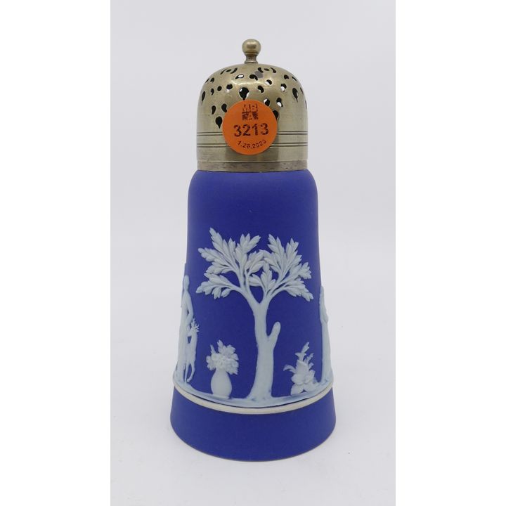 Wedgwood Blue Jasperware Dipped Sugar Shaker- 6"