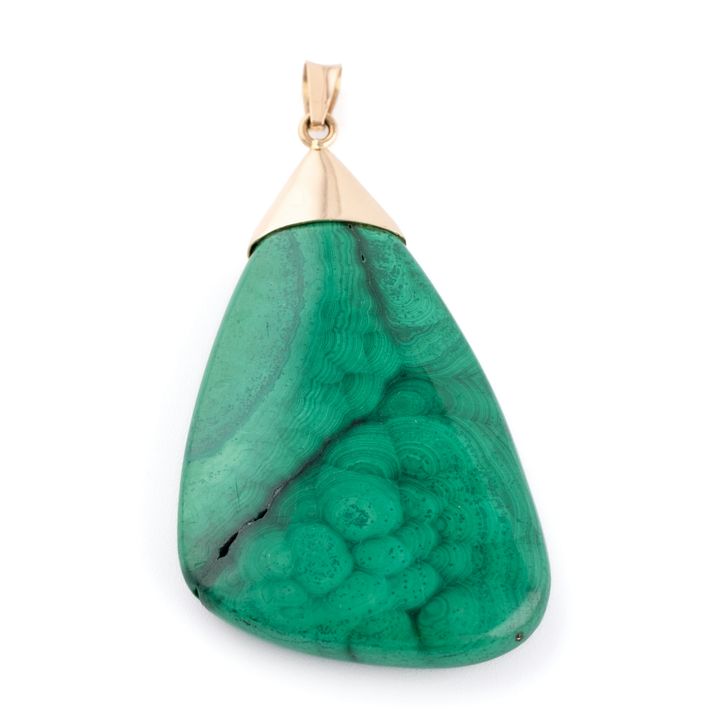 Malachite Pendant 9ct Gold