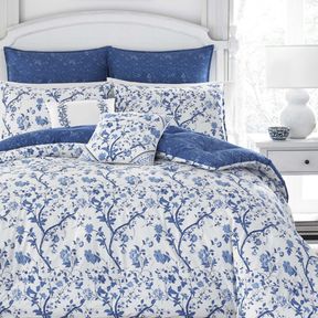 LAURA ASHLEY 7 PC COMPLETE BED SET KING SIZED