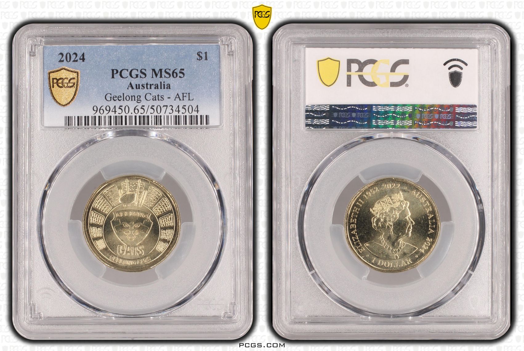 Geelong Cats - AFL , One Dollar, 2024, PCGS MS65