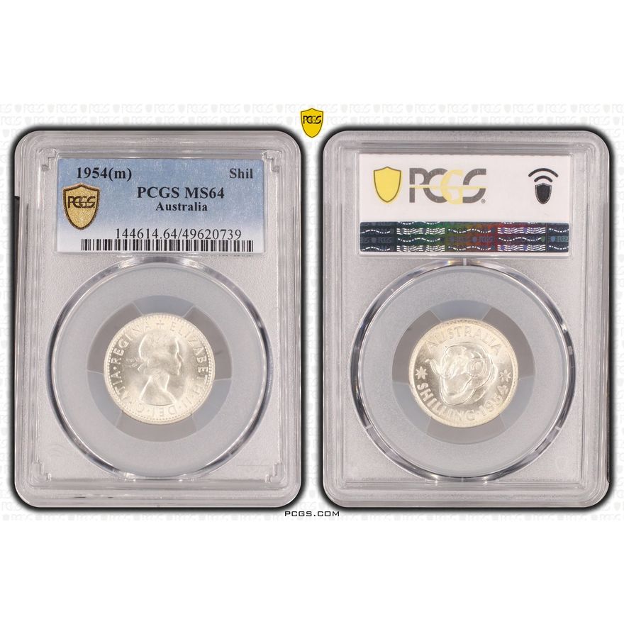 Elizabeth II, Shilling, 1954(m), PCGS MS64