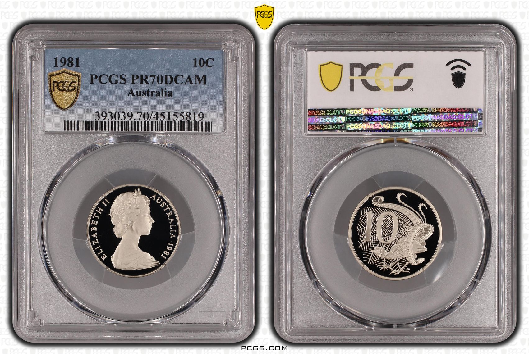 Ten Cent, 1981, Pcgs Pr70dcam