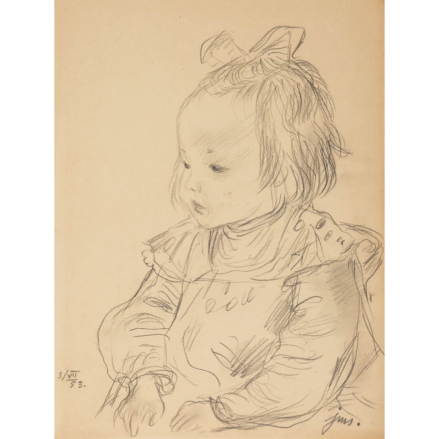 Jan Marcin Szancer | Portret małej dziewczynki, 1953 r.