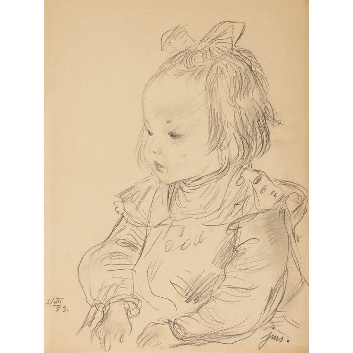 Jan Marcin Szancer | Portret małej dziewczynki, 1953 r.
