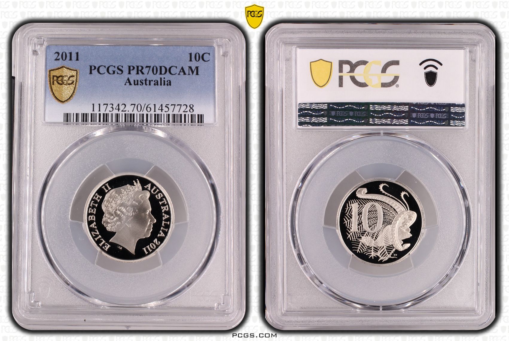 Ten Cent, 2011, Pcgs Pr70dcam