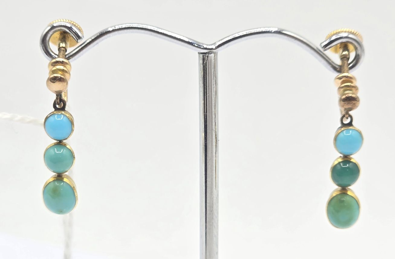 139 · 14CT GOLD TURQUOISE EARRINGS