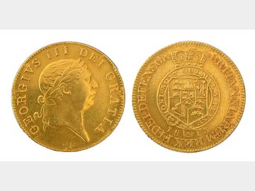 1813 GEORGE III 'MILITARY' ONE YEAR TYPE' GOLD GUINEA