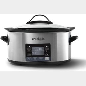 CROCK-POT SLOW COOKER WITH MYTIME ADJUSTING COOK CYCLE | 6-QUART PROGRAMMABLE SLOW COOKER FOR 7+ PEOPLE | 5.7 L | STAINLESS STEEL