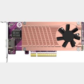 QNAP QM2-2P10G1TB 2 X PCIE GEN3 NVME SSD & 1 X 10GBE (10G/5G/2.5G/1G/100M) PORT EXPANSION CARD TO ENHANCE PERFORMANCE