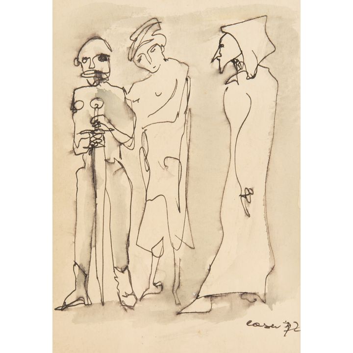 Otto Axer | Trzy postaci z mieczem, 1972 r.