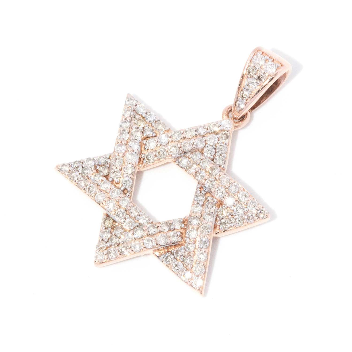 14 carat rose gold star pendant