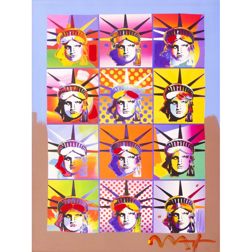 Peter Max ''Liberty and Justice For All II'' Mixed Media