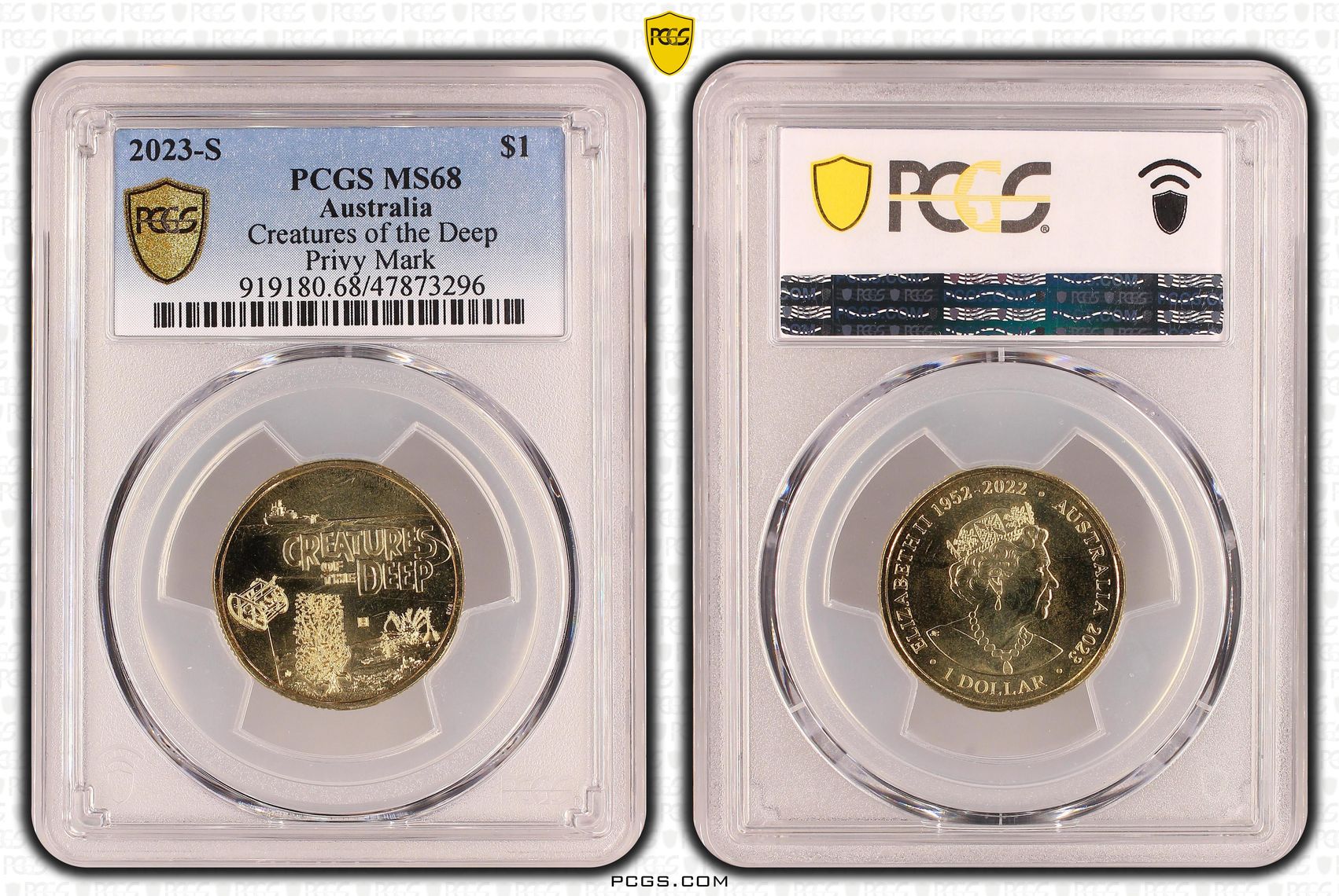 Creatures of the Deep - Privy Mark, One Dollar, 2023-S, PCGS MS68