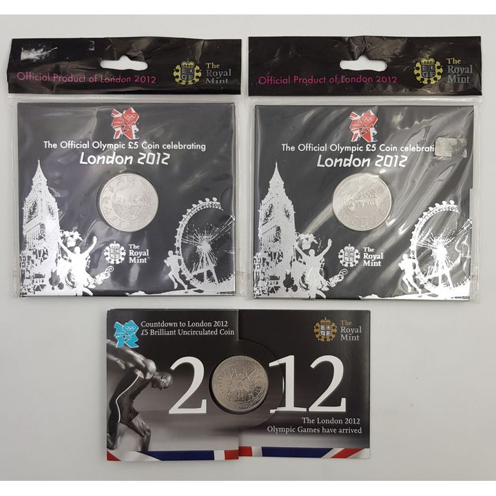 Royal Mint (UK) Five Pound Coins (x3)