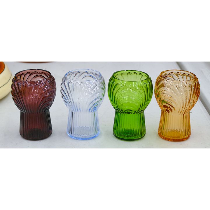 4pc Cambridge Caprice Colored Glass Shot Glasses 2.5''
