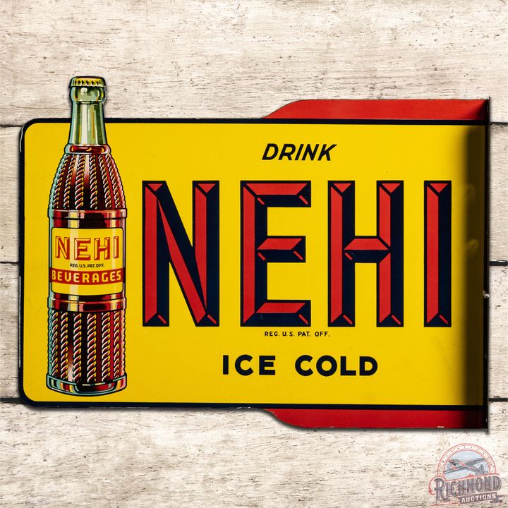 Drink Nehi Ice Cold DST Flange Sign - 9