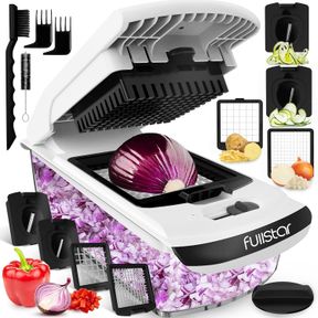 VEGETABLE CHOPPER VEGETABLE CUTTER SPIRALIZER VEGETABLE SLICER - FOOD ONION VEGGIE CHOPPER DICER POTATO FRY CUTTER (4-IN-1 CHOPPER