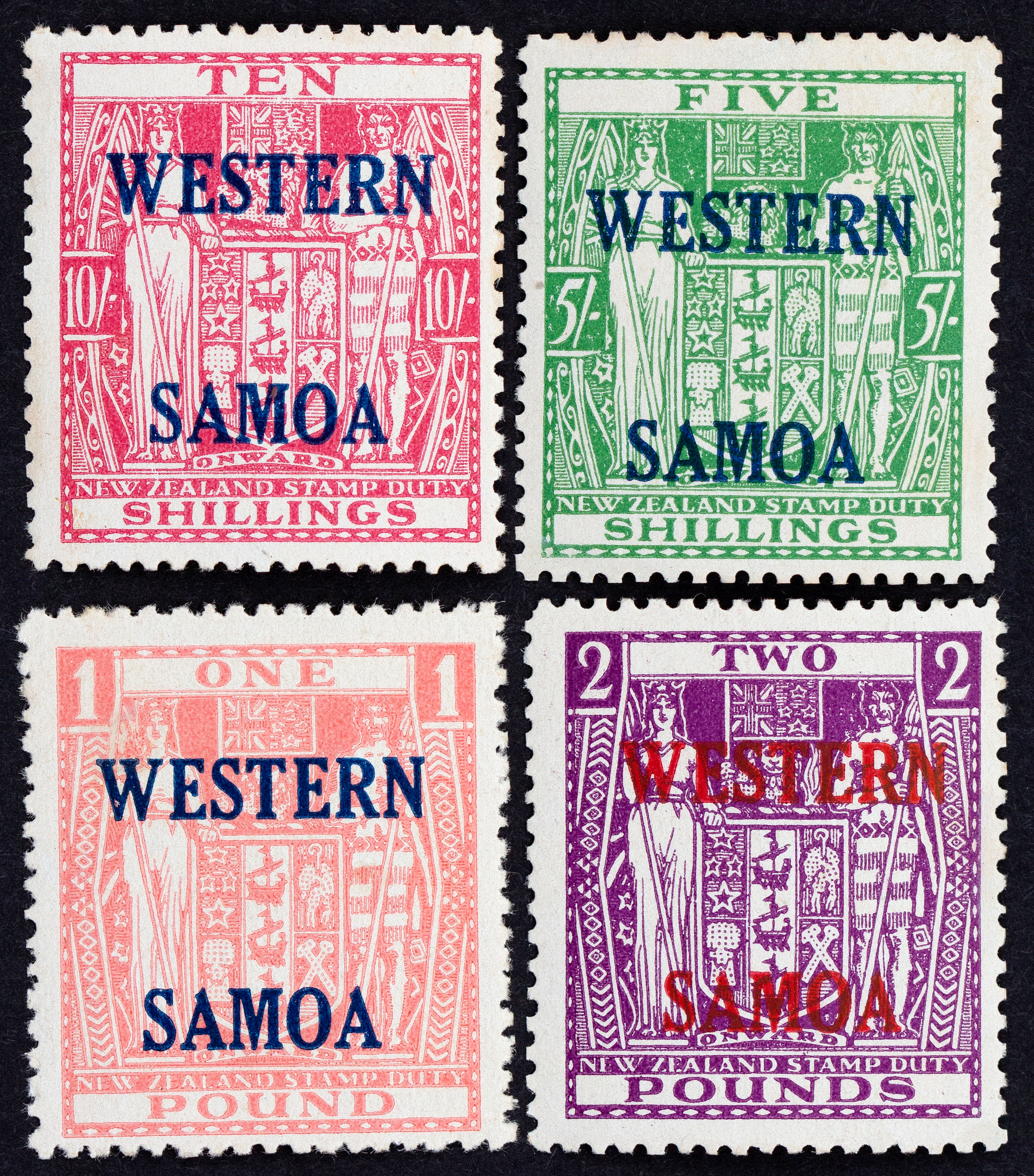 Samoa, Western Samoa Overprint, 1955, MLH