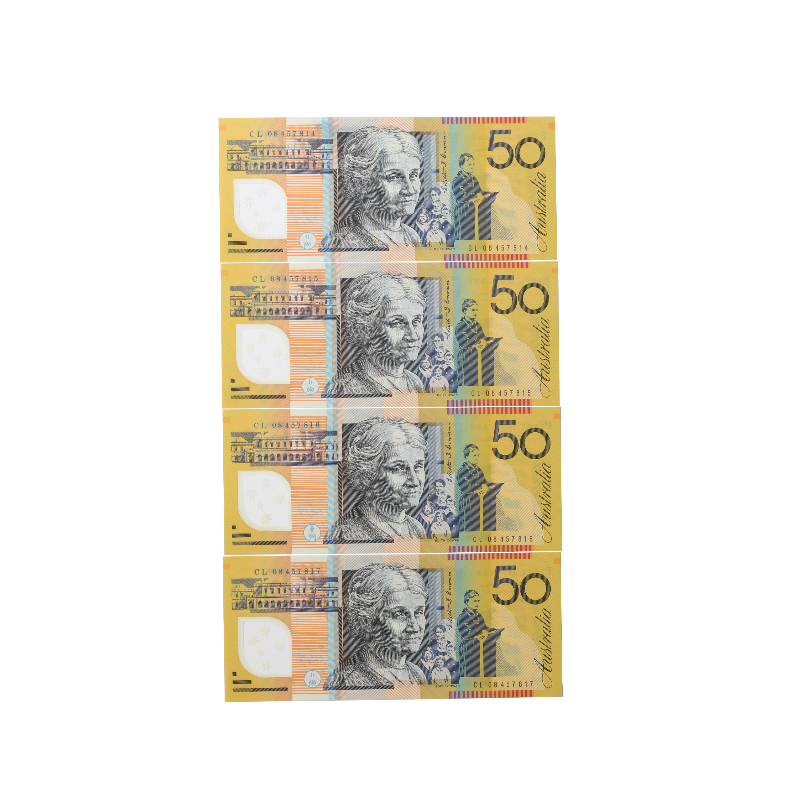 2071. · Consecutive Run, Stevens/Henry, Fifty Dollars, 2008, UNC
