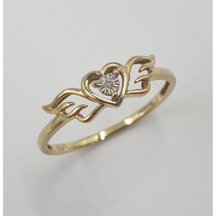 9ct Y/G Diamond Ring