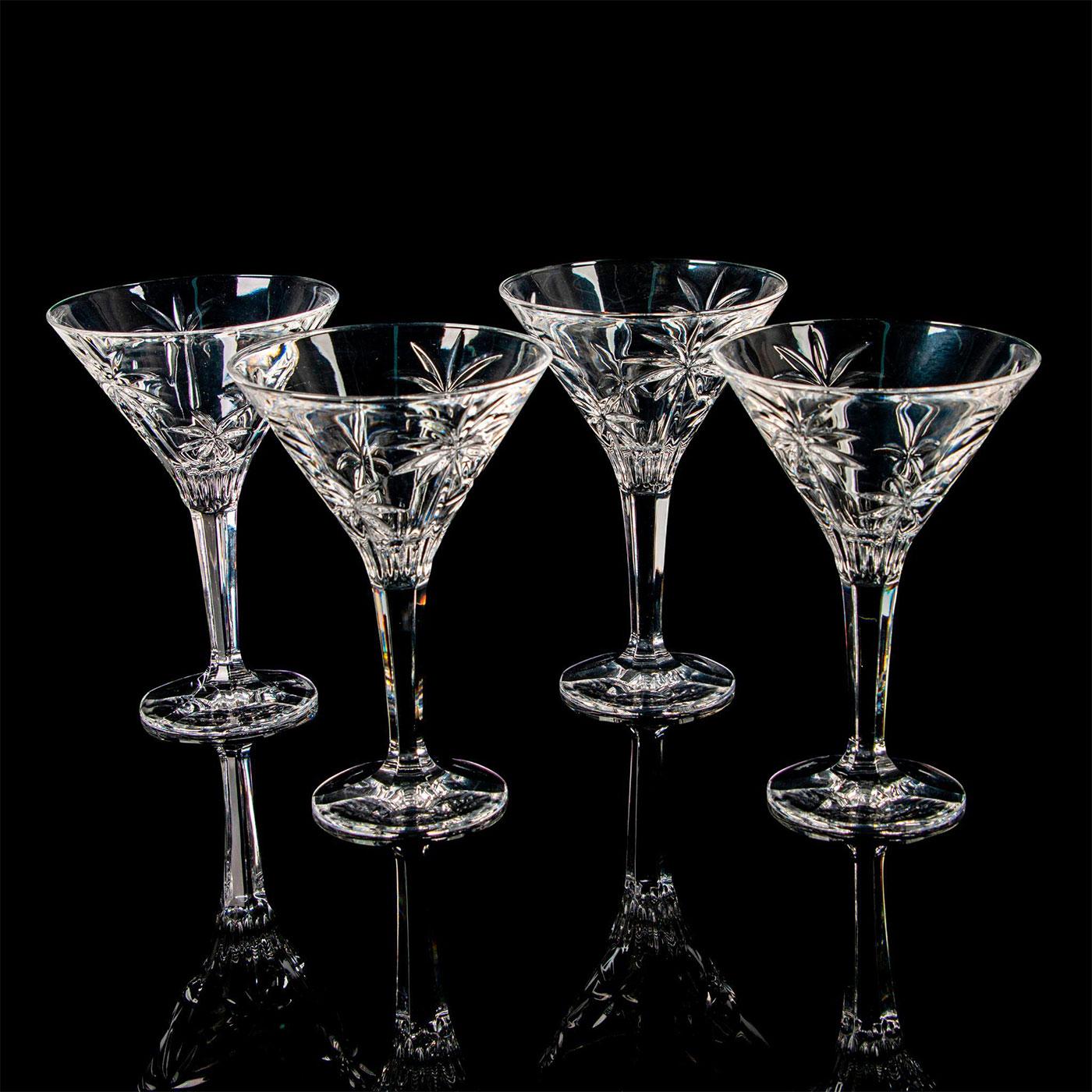Godinger Meridian Martini Glasses, Set Of 8 In Clear