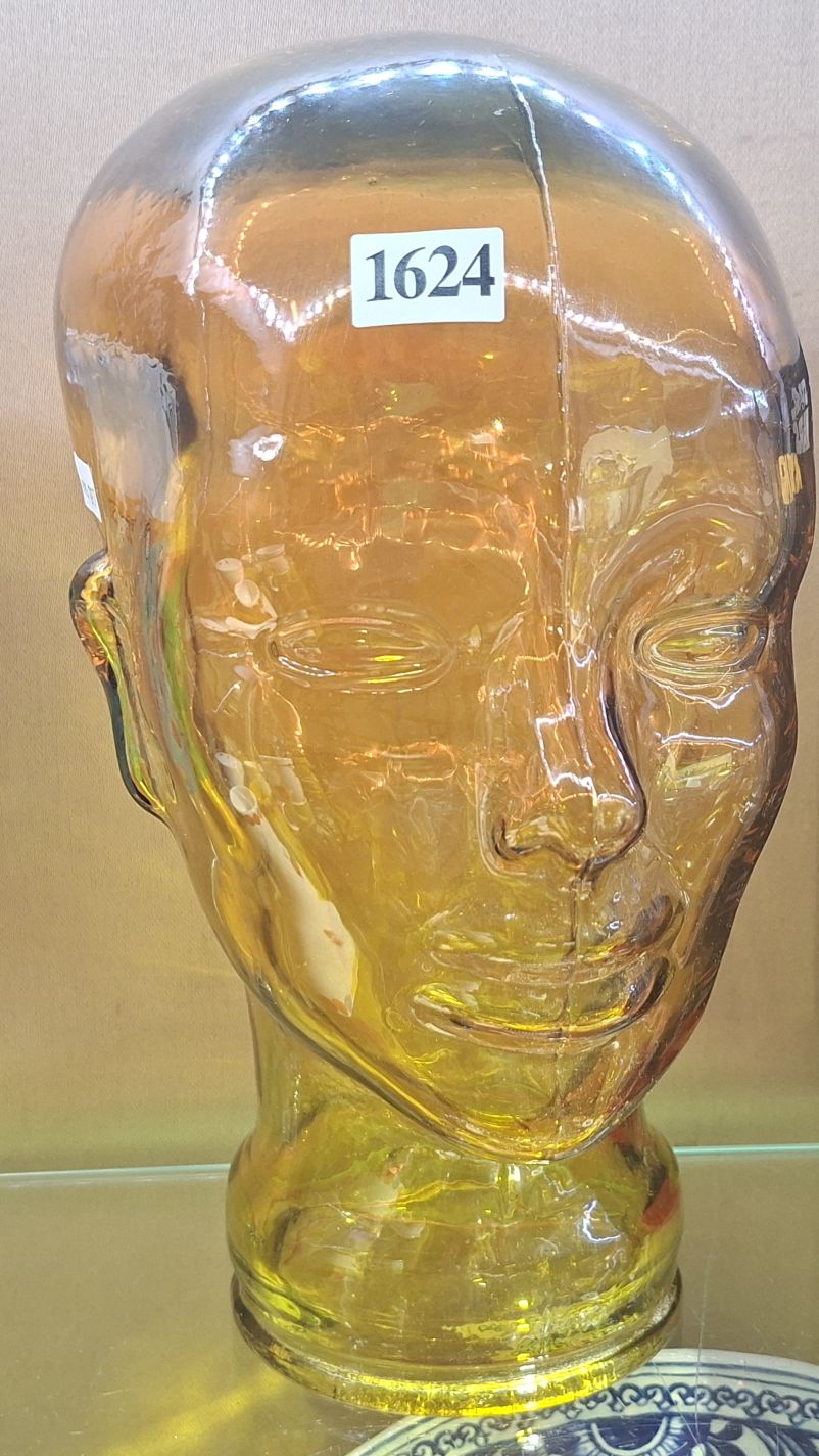 Yellow Glass Mannequin Head