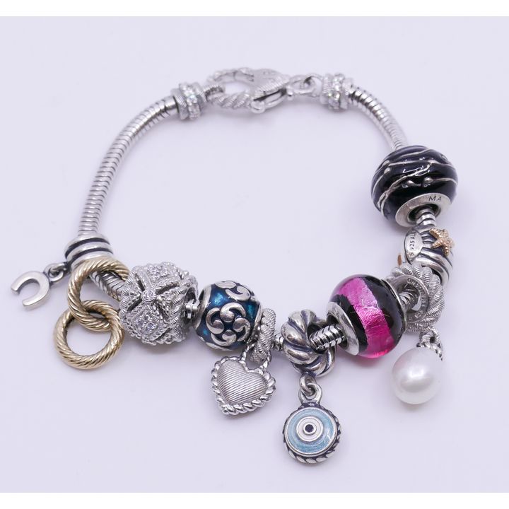 Judith Ripka Sterling Slide Bracelet- 6''