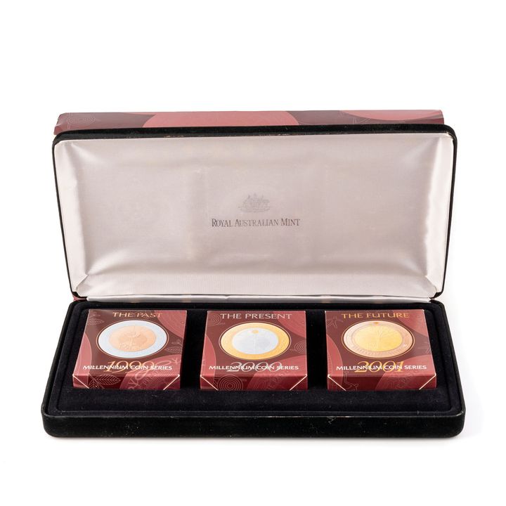 Elizabeth II, Millennium Coin Series, The Past The Present The Future, Ten Dollars, 1999 - 2001, FDC