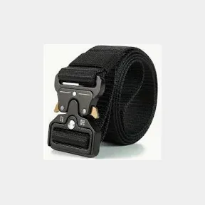 Super Magnetic Buckle Quick Release Nylon Canvas Military Belt Black |