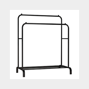 Double Rail Clothes Shoes Storage Rack - Black -|Bar 9902001019610 - 51745/14186 AS B2 (S10)