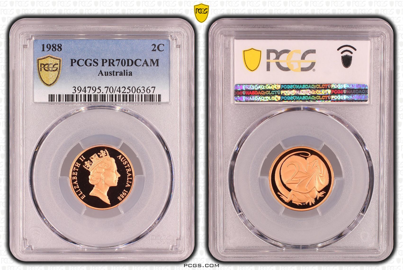 Two Cent, 1988, Pcgs Pr70dcam