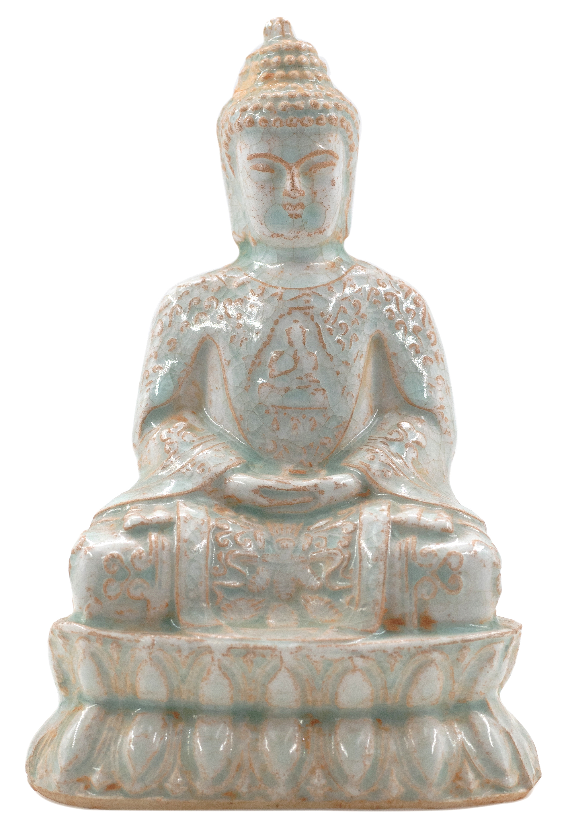 163 · China, Empire, Q'ing Dynasty, Glazed Buddha Statue, 1910, VGC