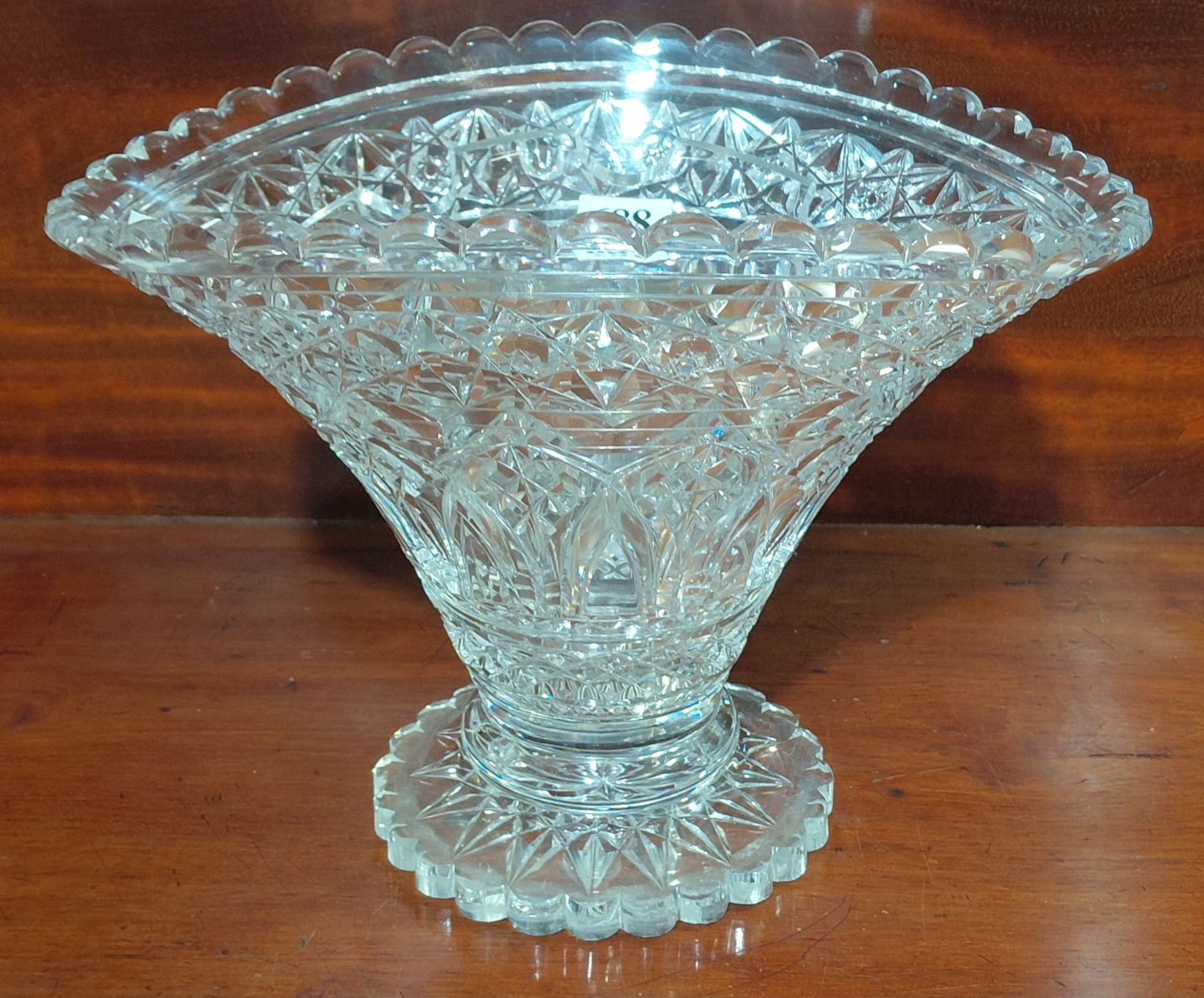 688 · ANTIQUE CRYSTAL FLOAT VASE