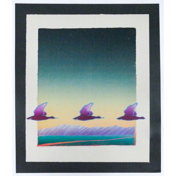 Kent Lovelace ''Solstice Ducks'' Lithograph 31''26'' Sheet.