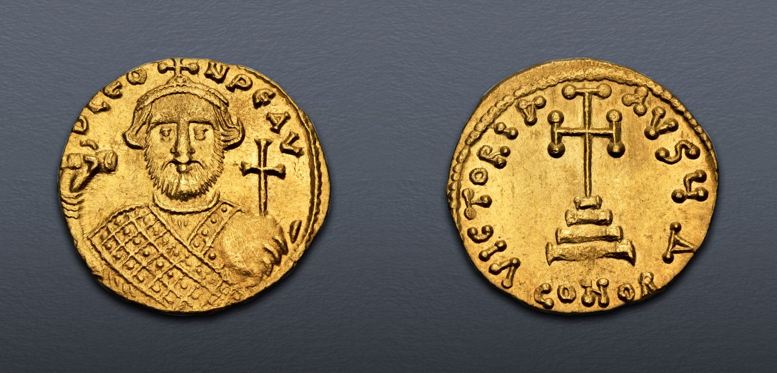 Leonightius Leontius. 695-698. AV Solidus (19.5mm, 4.45 g, 6h). Constantinople mint ...