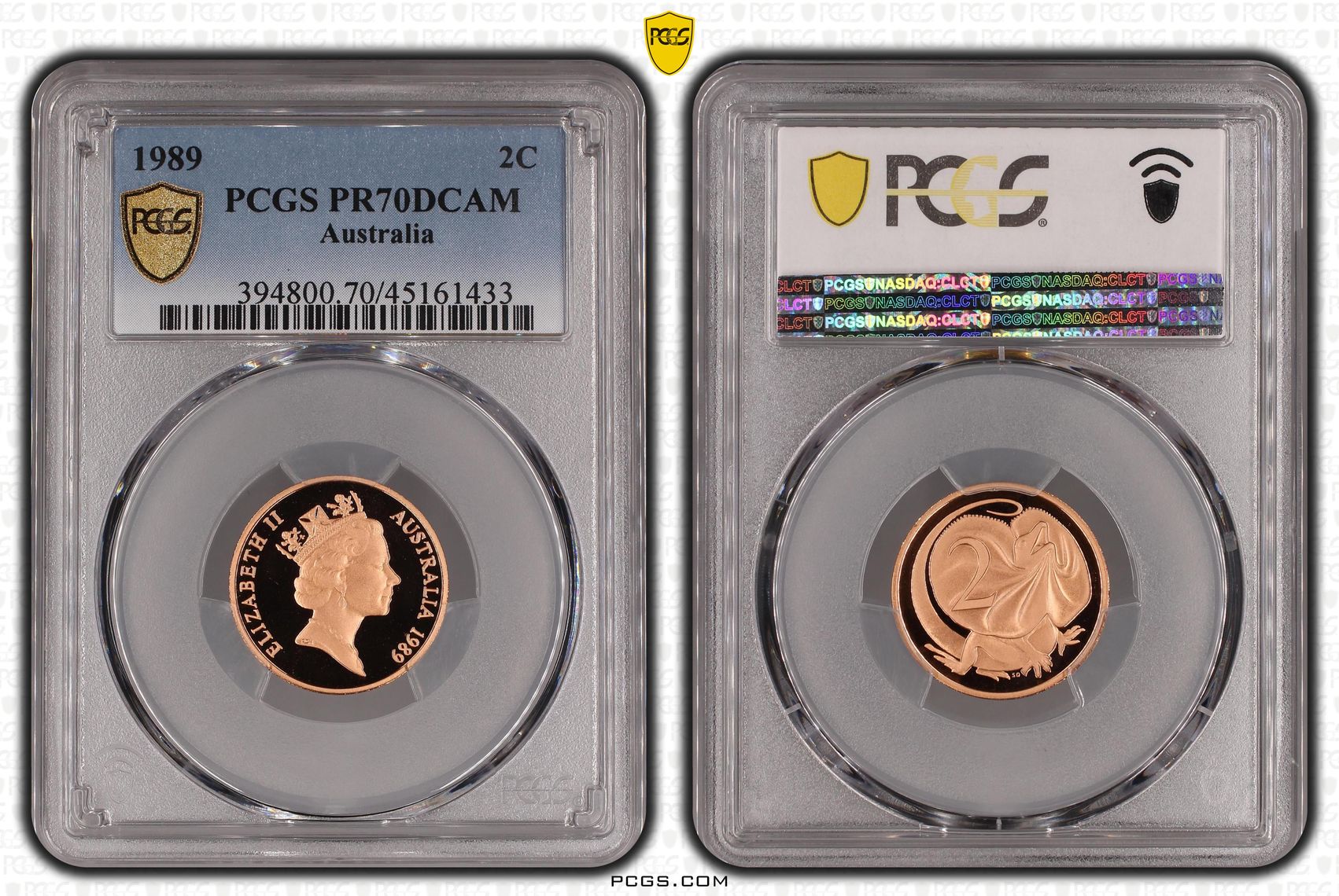 1989 Australian Two Cent, 2c Proof PCGS - PR70DCAM POP 25/0 -433