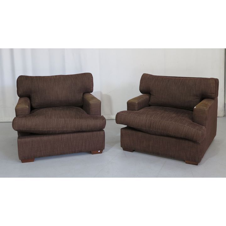 PAIR OF SUTHERLAND UPHOLSTERED ARMCHAIRS