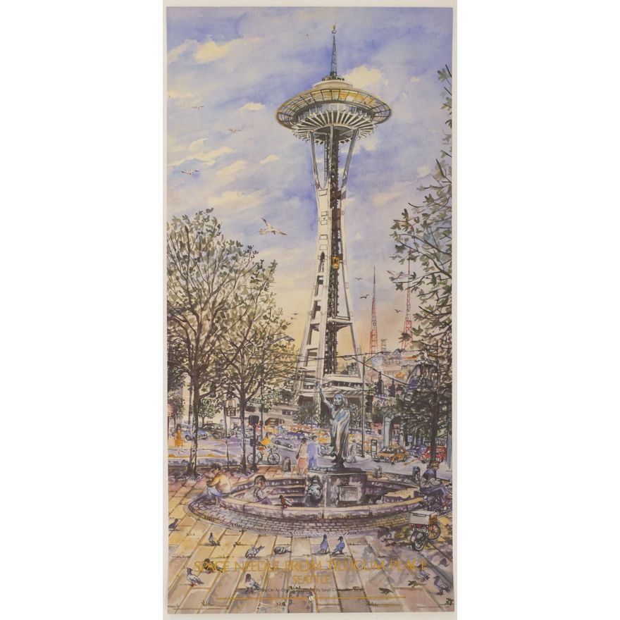 Sarah Clementson Wagner ''Space Needle From Tillicum Place''