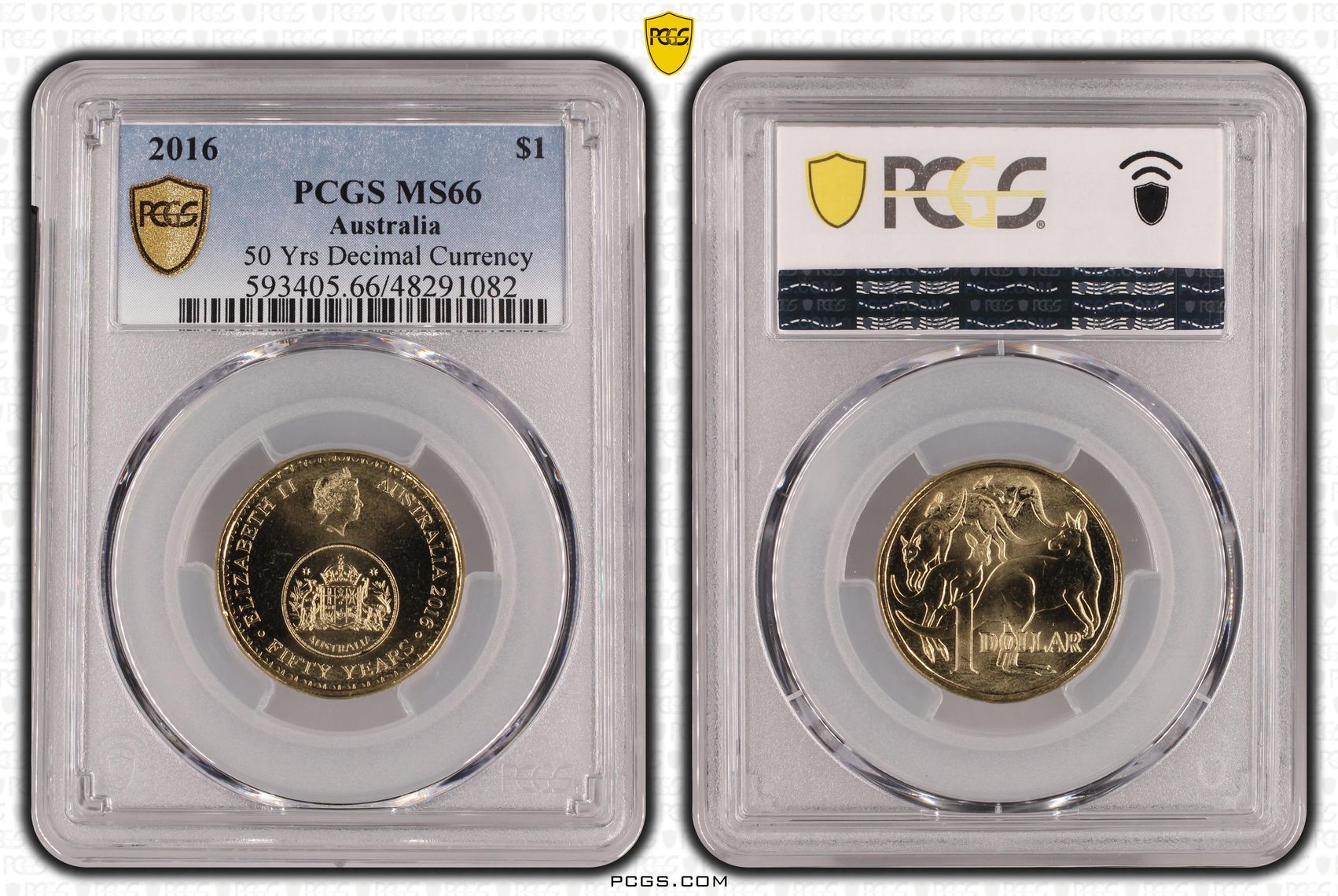50 Yrs Decimal Currency, One Dollar, 2016, PCGS MS66