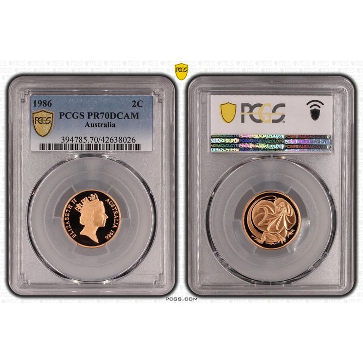 Elizabeth II, Two Cent, PR70DCAM , 1986 PCGS POP - 57/0