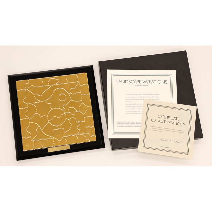 Richard Hunt "Landscape Variations" 1990 Bronze Puzzle Sculpture