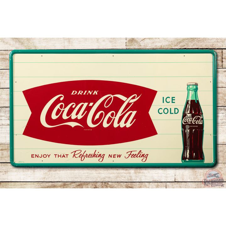Drink Coca-Cola Ice Cold & Bottle Metal Sign TAC 9