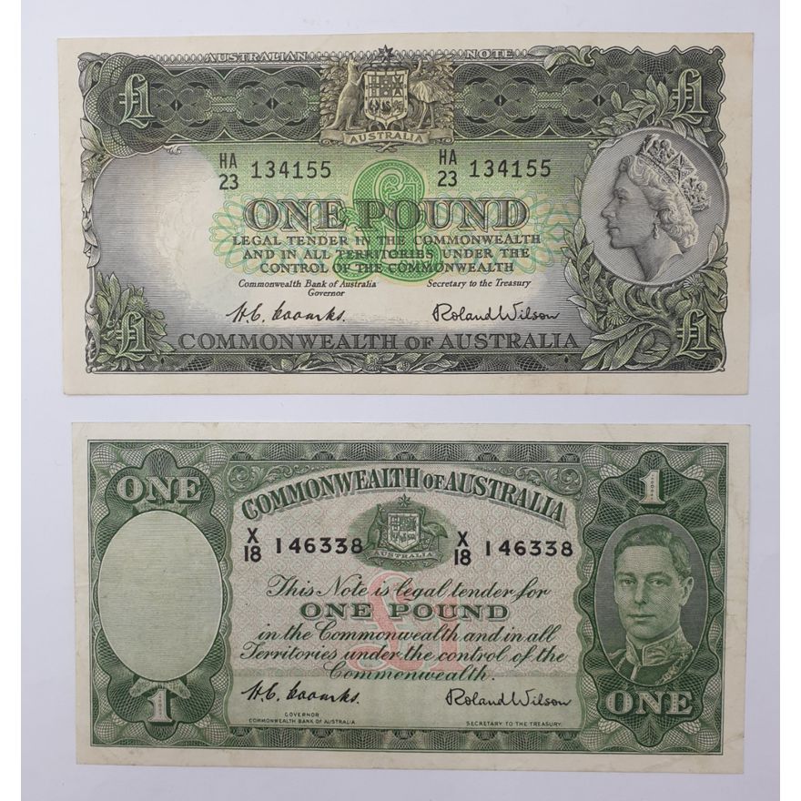 CoA C/W One Pound Notes (x2)