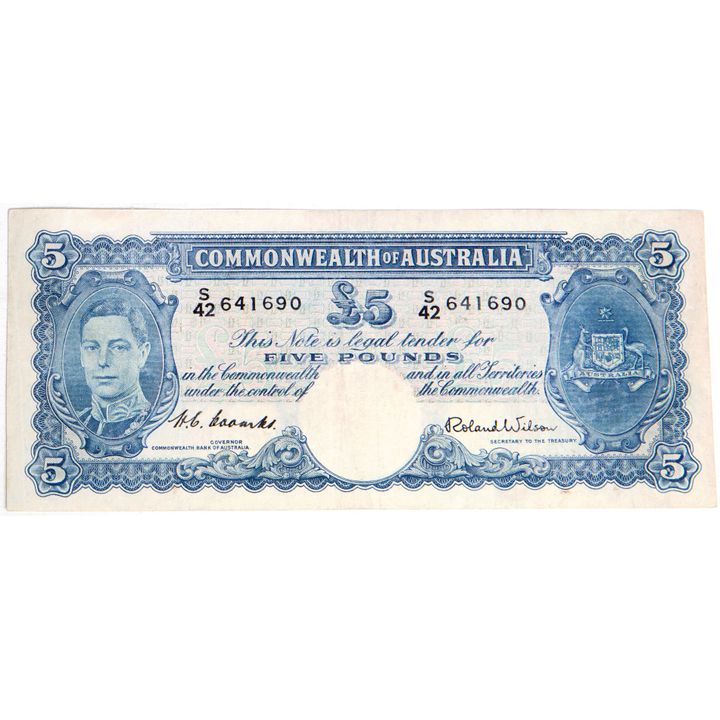 Coombs/Wilson, Five Pounds, 1952, gVF
