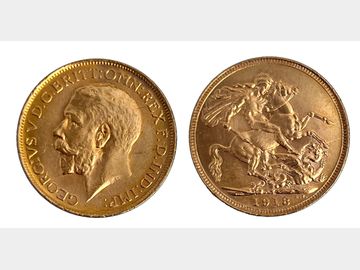 1918 GEORGE V SYDNEY MINT GOLD SOVEREIGN
