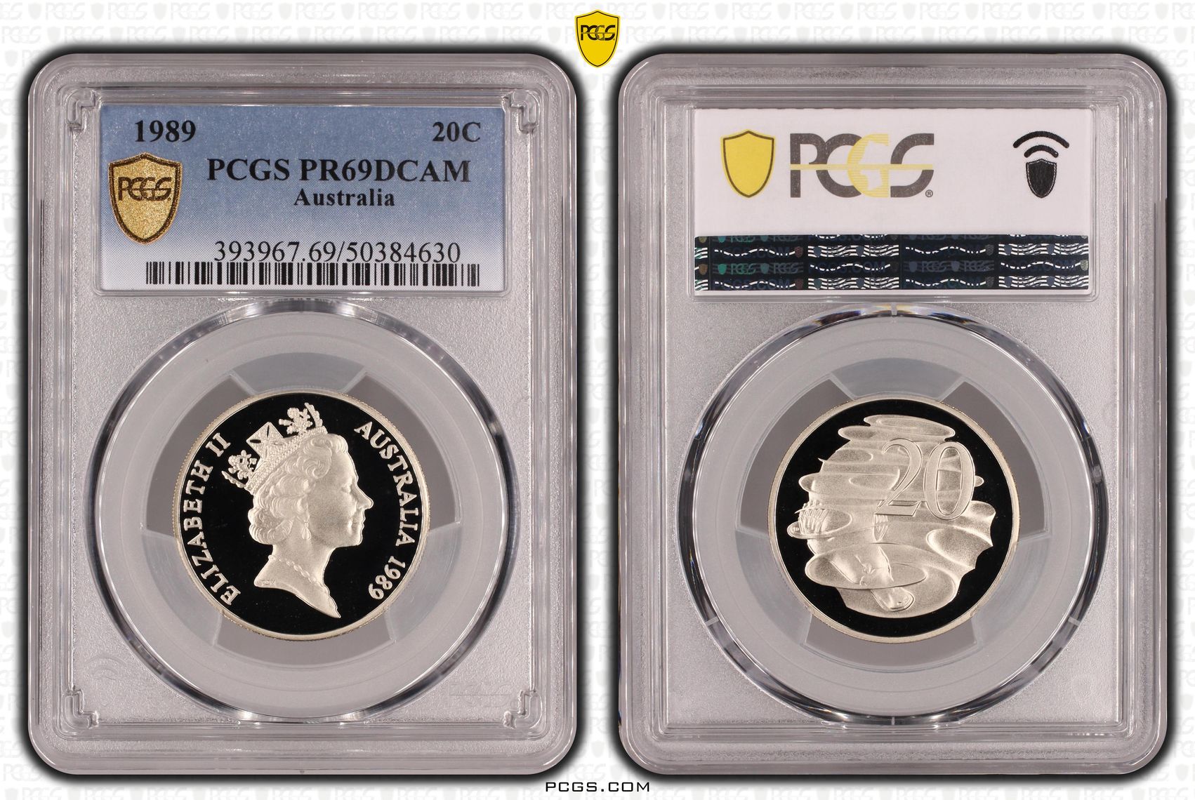 Twenty Cent, 1989, PCGS PR69DCAM