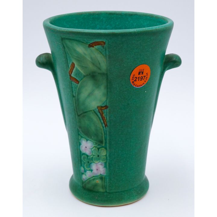 Weller Green Pottery Velva Vase 6''