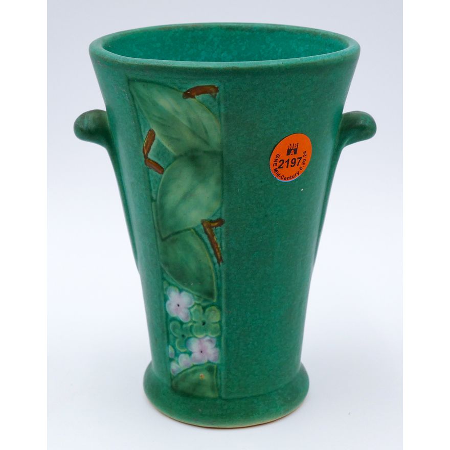 Weller Green Pottery Velva Vase 6''